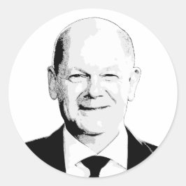 Pegatina Redonda Olaf Scholz