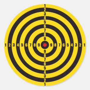 Pegatina Redonda Old_Dart_Board