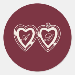 Pegatina Redonda Old Money Elegant Wedding Sticker