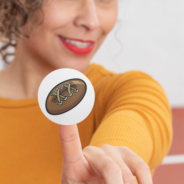 Pegatina Redonda Old Rugby Ball (Subido por el creador)