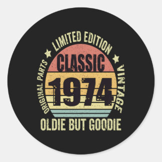 Pegatina Redonda Oldi De 1974 Pero Es 49