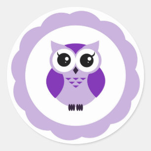 Pegatina Redonda Oleus morado personalizado