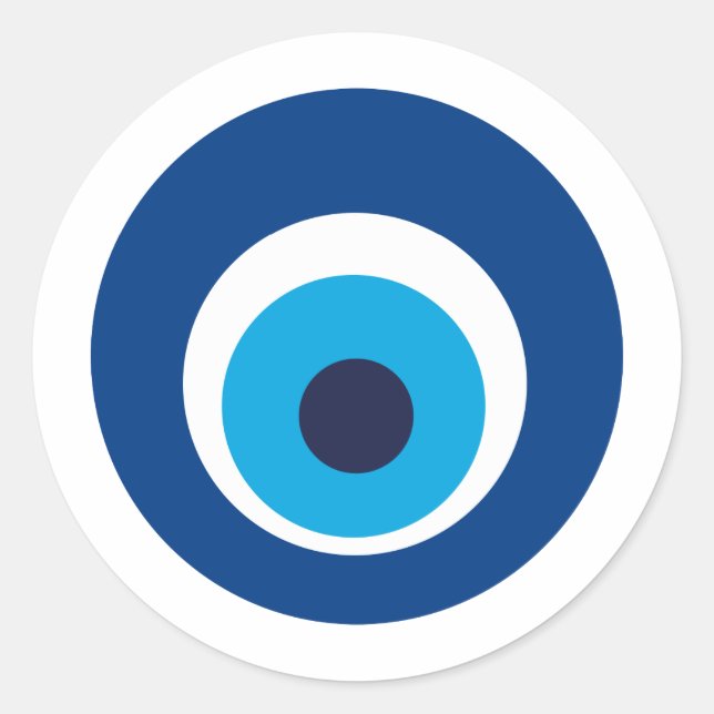 Pegatina Redonda olho grego (Anverso)