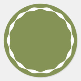 Pegatina Redonda Olive Green Blank Circle Custom Spice Sticker