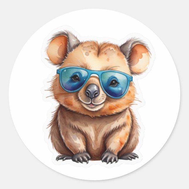 Pegatina Redonda Olive * Summer (Anverso)