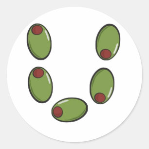 Pegatina Redonda Olive u