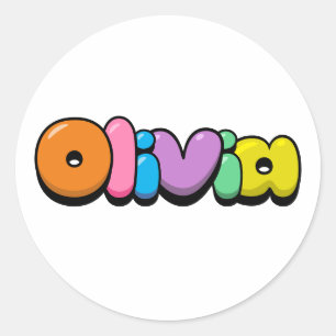 Pegatina Redonda Olivia