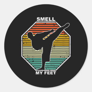 Pegatina Redonda Olor My Feet Karate Judo Teakwondo Kickboxen