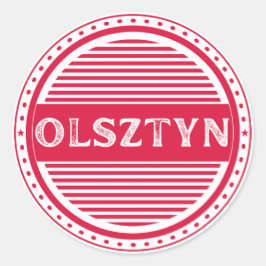 Pegatina Redonda Olsztyn City Pride Emblem – Polish Identity