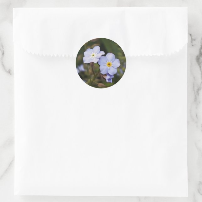 Pegatina Redonda Olvídate de las flores (Bolso)