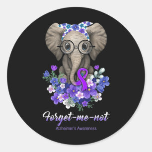 Pegatina Redonda Olvídate de mí no herederos de la flor elefante de