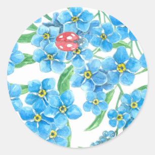 Pegatina Redonda Olvídate de mi patrón floral sin fisuras
