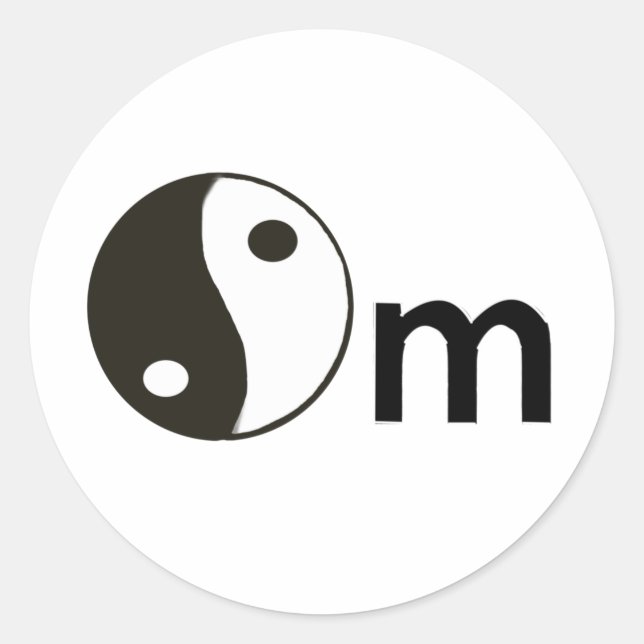 Pegatina Redonda Om (Anverso)