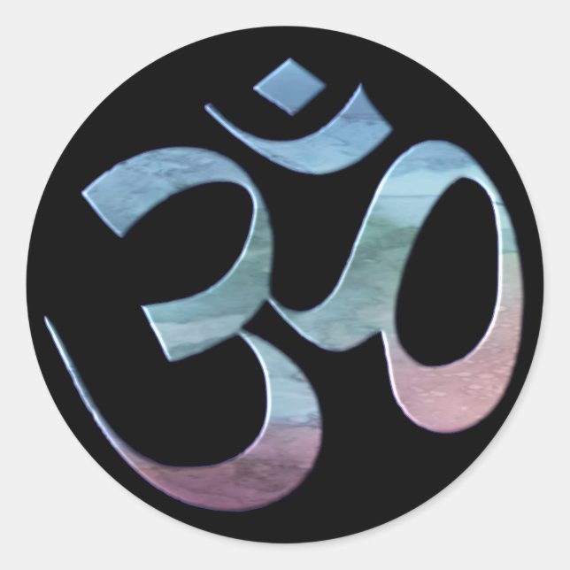 Pegatina Redonda Om 1 (Anverso)