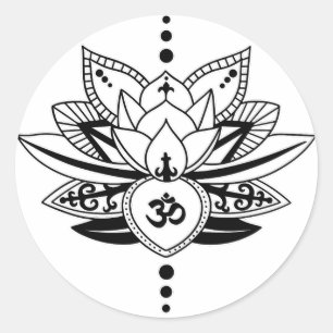 Pegatina Redonda OM Lotus