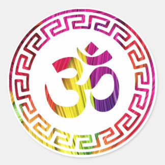 Pegatina Redonda Om, Om Hindu, Om Symbol, Om Logo, Aum
