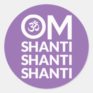 Pegatina Redonda Om Shanti