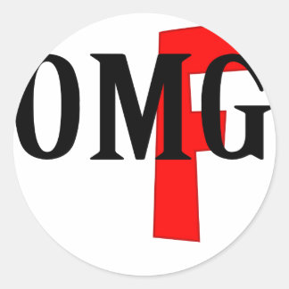 Pegatina Redonda omg