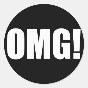Pegatina Redonda ¡OMG! (oscuridad)