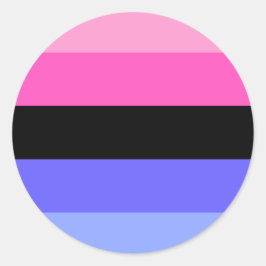 Pegatina Redonda Omnisexual Pride Flag 