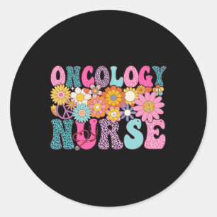Pegatina Redonda Oncología Enfermería Semana Groovy Apreciación Día