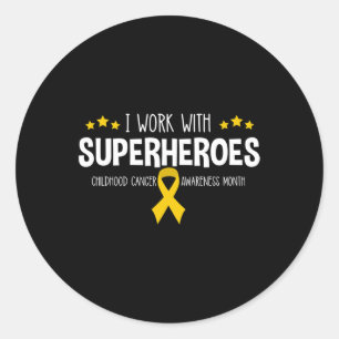 Pegatina Redonda Oncología Pediátrica RN Enfermera Oncologista Cint