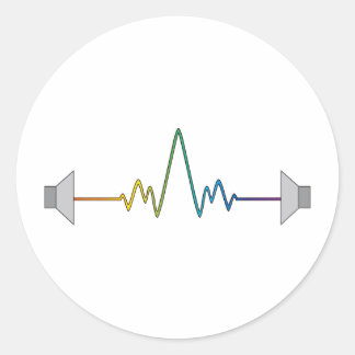 Pegatina Redonda Onda sonora