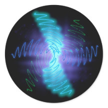 Ondas modernas de sonido brillante neón