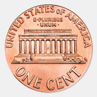 Pegatina Redonda One Cent Penny