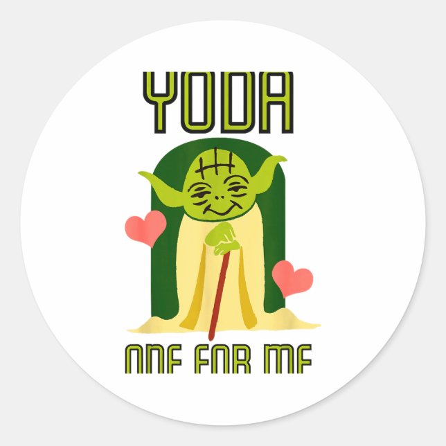 Pegatina Redonda One For Me Cute Valentines Day Disn  (Anverso)