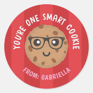 Pegatina Redonda One Smart Cookie Valentine's Day Sticker