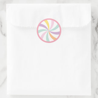Pegatina Redonda One Sweet First Birthday favor bag Sticker 