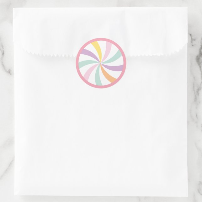 Pegatina Redonda One Sweet First Birthday favor bag Sticker  (Bolso)