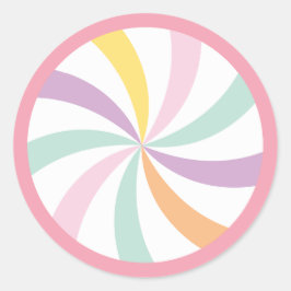 Pegatina Redonda One Sweet First Birthday favor bag Sticker 