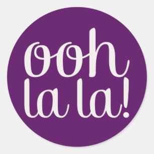 Pegatina Redonda Ooh La Purple