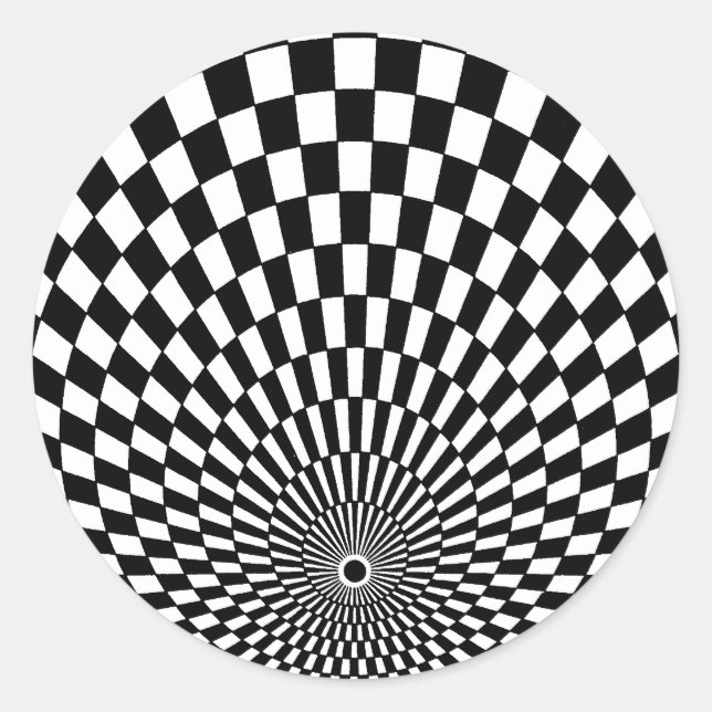 Pegatina Redonda OP-Art #2 en Emporio Moffa (Anverso)