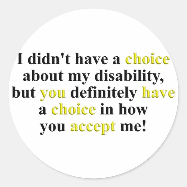 Pegatina Redonda Opción (Anverso)