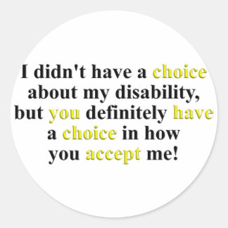 Pegatina Redonda Opción