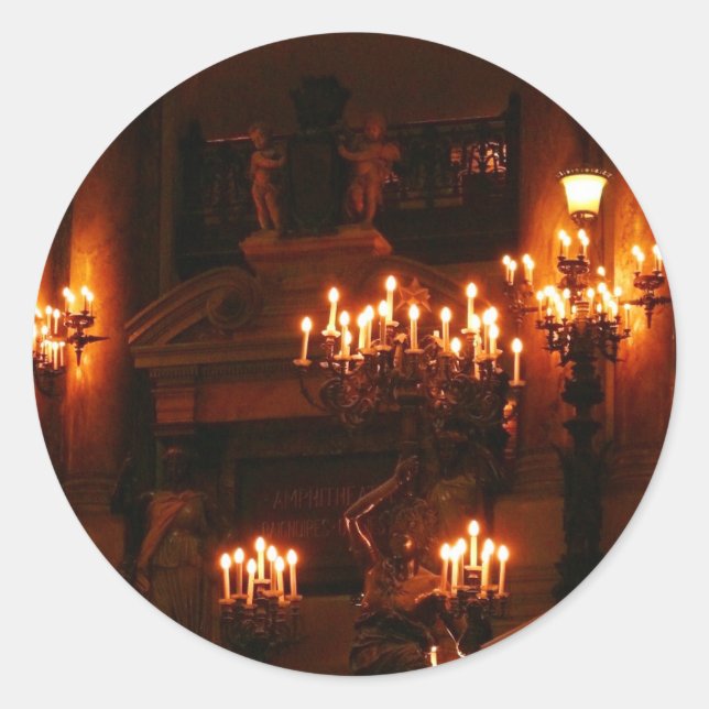 Pegatina Redonda Ópera de París / Palacio Garnier (Anverso)