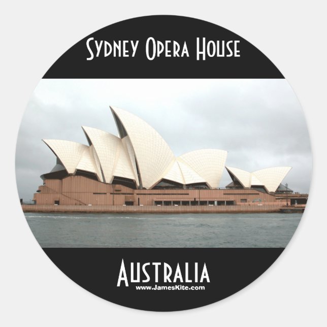 Pegatina Redonda Ópera de Sídney (Anverso)
