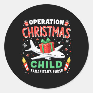 Pegatina Redonda Operación Navidades Familia Divertida Infantil Coi