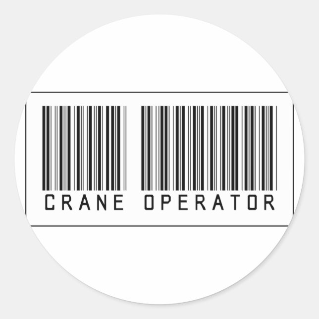 Pegatina Redonda Operador de rango de código de barras (Anverso)