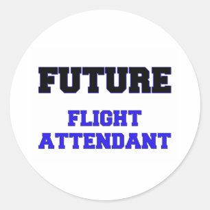 Pegatina Redonda Operador de vuelo futuro