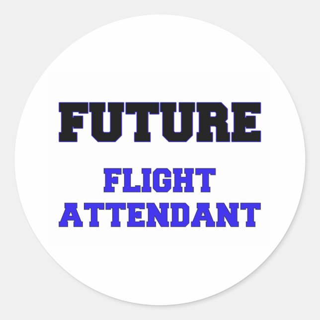 Pegatina Redonda Operador de vuelo futuro (Anverso)