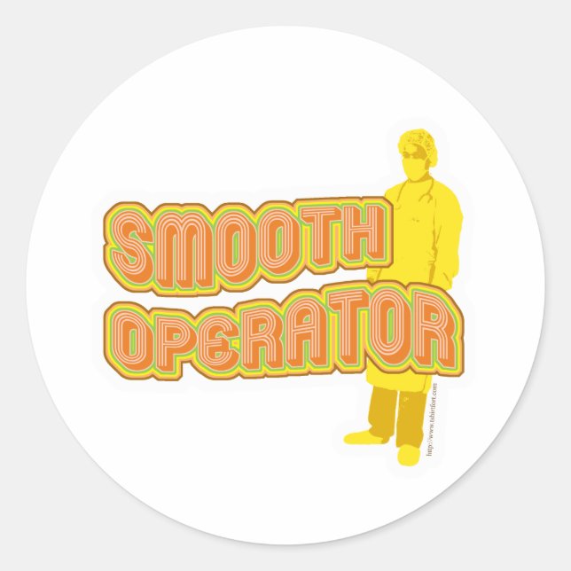 Pegatina Redonda Operador suave (Anverso)