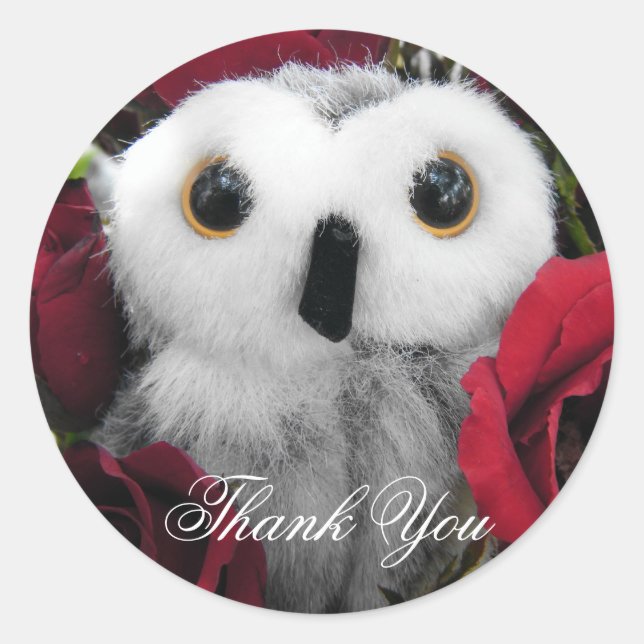 Pegatina Redonda Ophelia y los Rosas de la época - Gracias (Anverso)