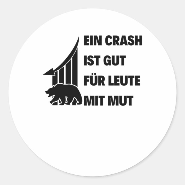 Pegatina Redonda Oportunidades de solución al colapso del mercado d