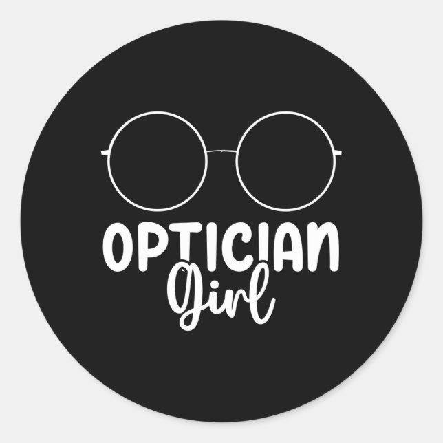 Pegatina Redonda Opticiano (Anverso)