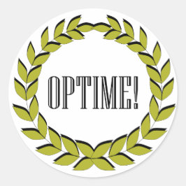 Pegatina Redonda ¡Optime! ¡Excelente trabajo!