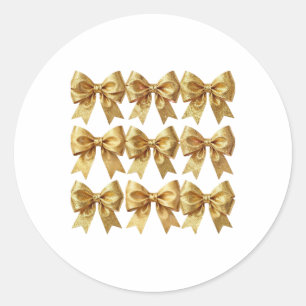 Pegatina Redonda Opulencia Art Déco Patrones Geométricos